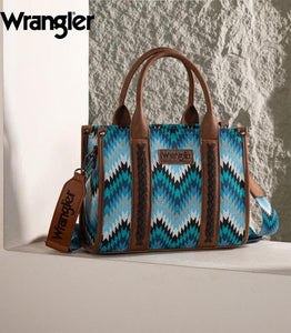 Wrangler southwestern tote -blue