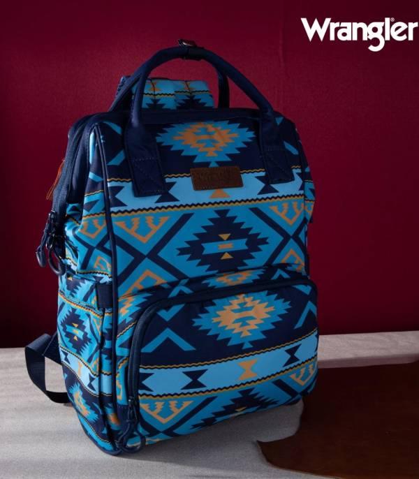 Wrangler Aztec multi function backpack-navy