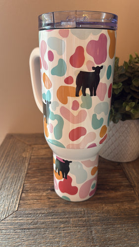 Angus leopard -blemished -40oz tumbler