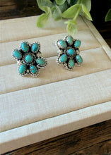 Load image into Gallery viewer, “Dream” HANDMADE STERLING SILVER KINGMAN TURQUOISE POST STUDS EARRINGS