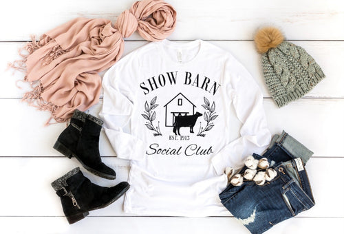 Show barn long sleeve- dairy( multiple colours)