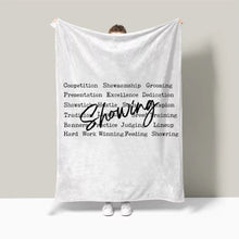 Load image into Gallery viewer, “Showing- blue”light fleece blankets multiple sizes