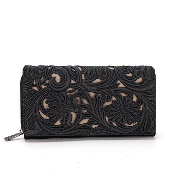 Tooled wallet - black