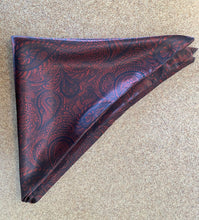 Load image into Gallery viewer, Red and black paisley wild rag