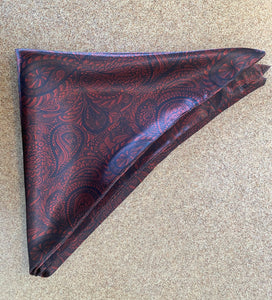 Red and black paisley wild rag