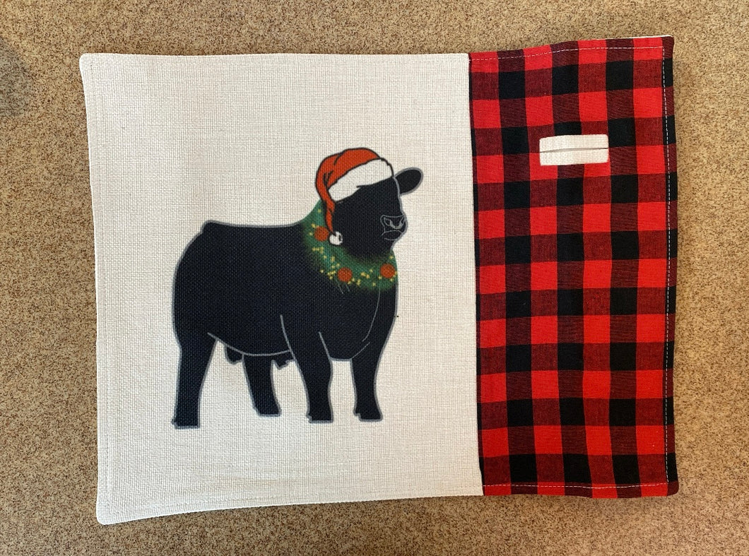 Placemat - Santa bull