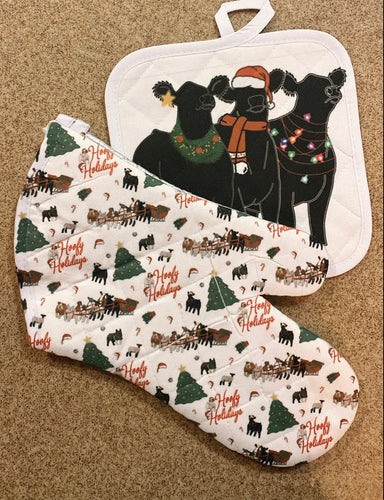 Oven mitt- hoofy holidays