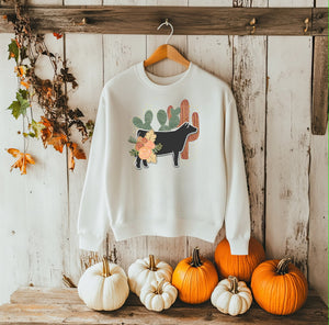 Boho cow -crewneck(multiple colours)