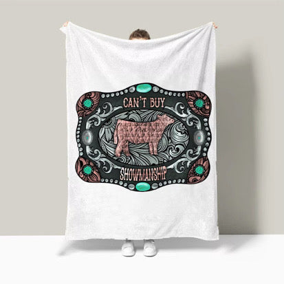 Cant buy showmanship- light fleece blankets multiple sizes