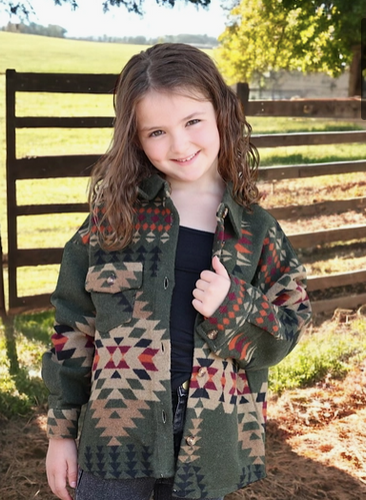 Sol- childrens Aztec shacket