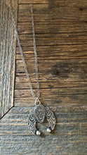 Load image into Gallery viewer, Tooled squash blossom necklace - (multiple colours)