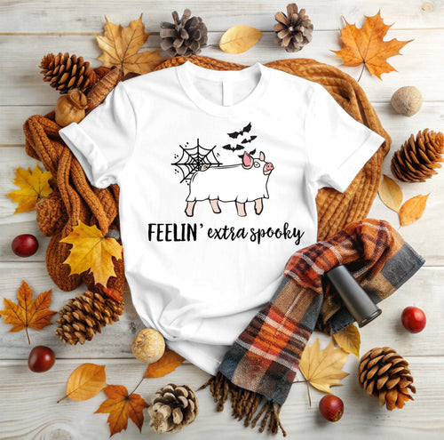 Feelin extra spooky - pig T shirt (multiple colours)
