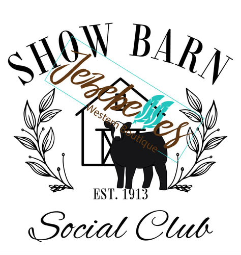 Show barn tumbler- black baldy