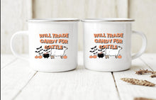 Load image into Gallery viewer, Will trade candy camping mug (cow,lamb and horse)