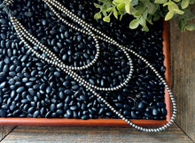 Load image into Gallery viewer, 4MM -STERLING SILVER PEARL BEADED NECKLACE