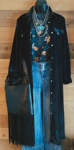 Lucky velvet duster/dress