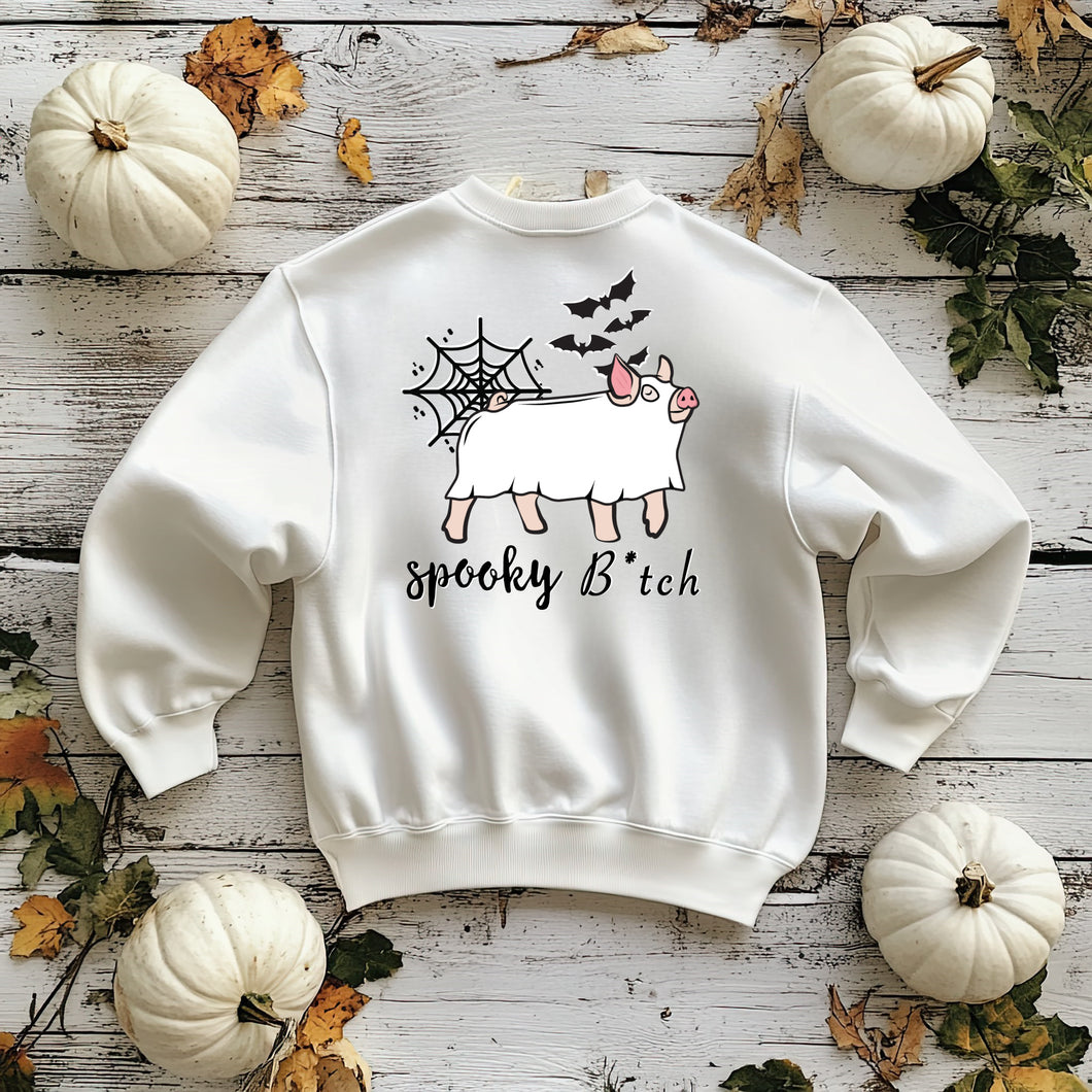 Spooky B*tch pig -crewneck