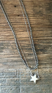 Navajo star pendant necklace (multiple colours)