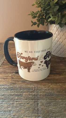 Angus & hereford white-ceramic