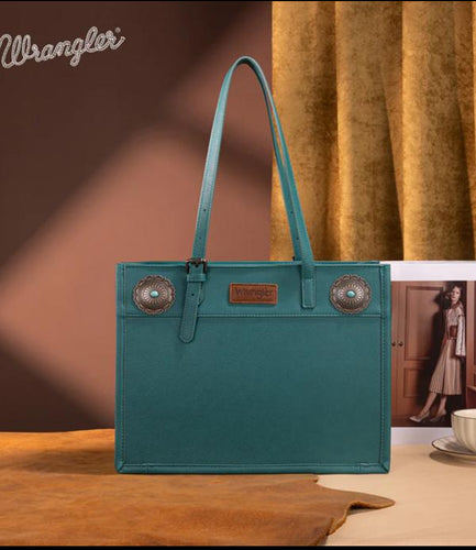 Wrangler Concho Carry All Tote-turquoise