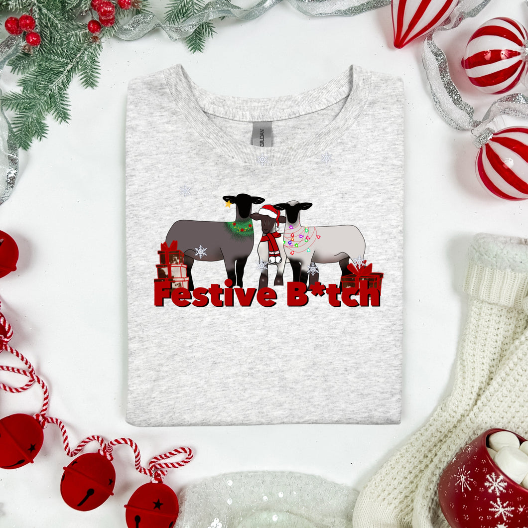 Festive B*tch lamb- t shirt