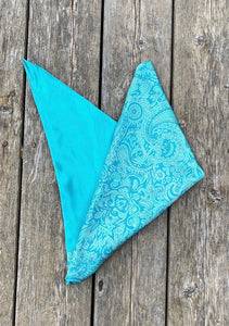 teal paisley patchwork wild rag