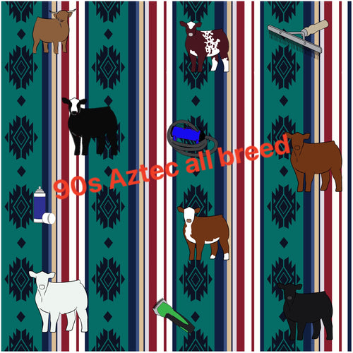 All breeds retro 90s aztec beach towel