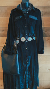 Lucky velvet duster/dress