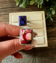 Load image into Gallery viewer, HANDMADE STERLING SILVER DAHLIA ROSE ADJUSTABLE RING(right)