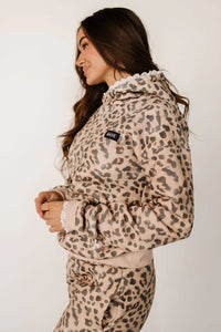 Ampersand Comfort Zone Hoodie-leopard & Lace