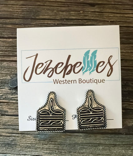 Tag Boot stitch  earrings
