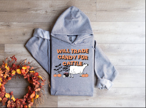 Will trade candy- cow- beef, dairy hoodie  (multiple colours)