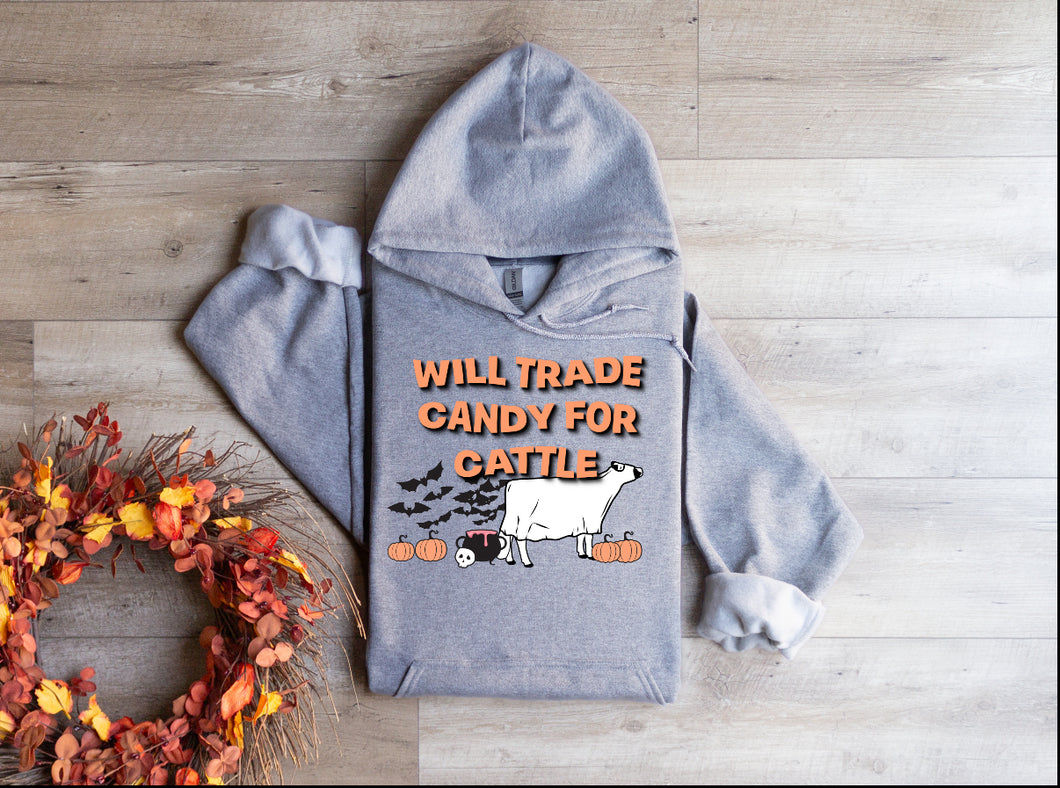 Will trade candy- cow- beef, dairy hoodie  (multiple colours)