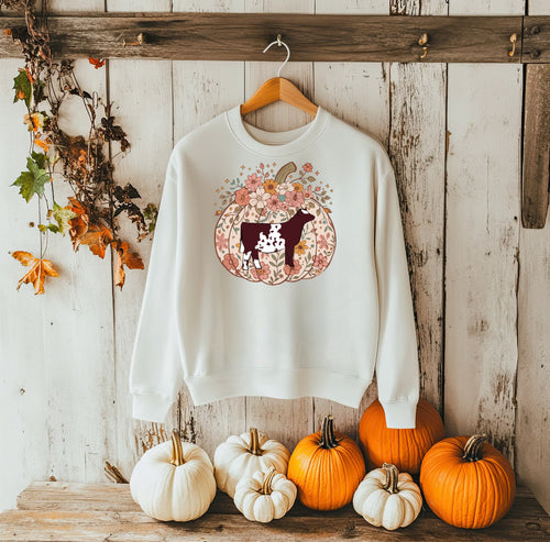 Pumpkin shorthorn crewneck  (multiple colours)