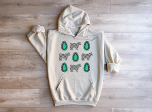 Youth- checkered steer-hoodie- multiple colours