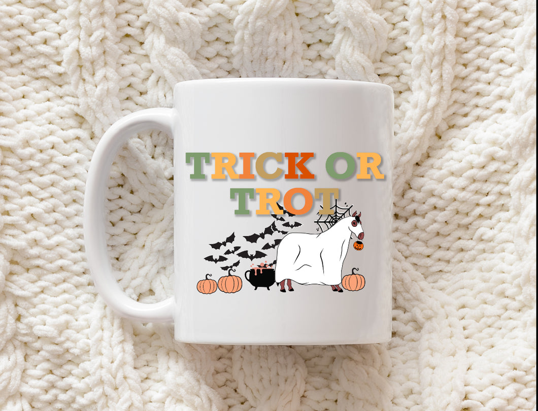 Trick or trot ceramic mug