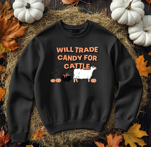 Will trade candy- cow- beef, dairy  crewneck  (multiple colours)