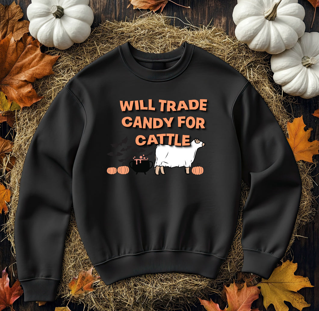 Will trade candy- cow- beef, dairy  crewneck  (multiple colours)