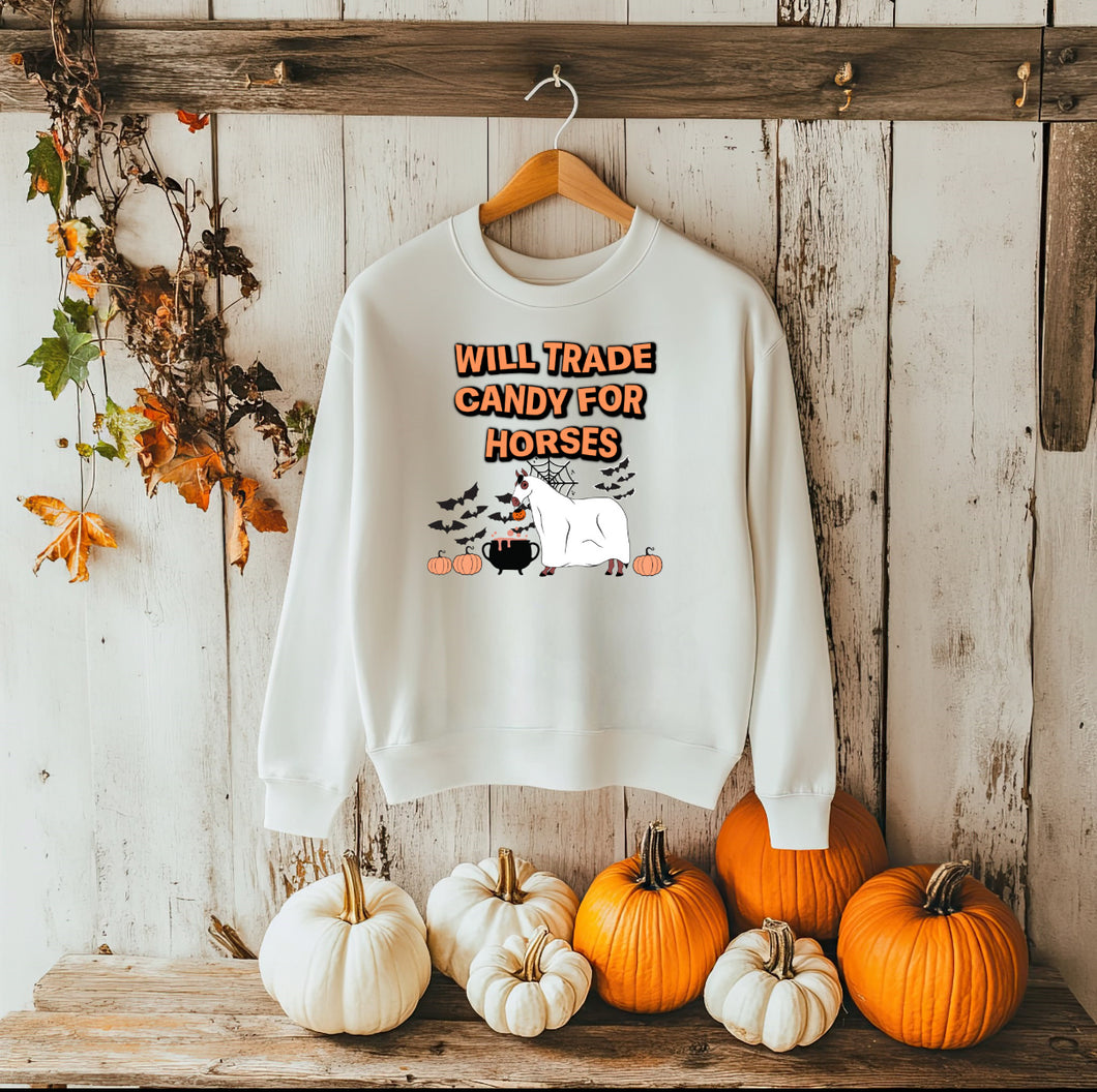 Will trade candy- horse crewneck  (multiple colours)