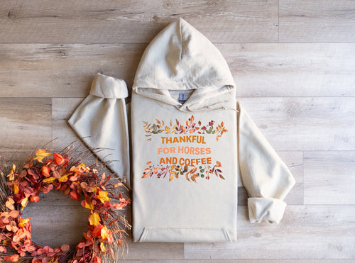 Horses & coffee hoodie
