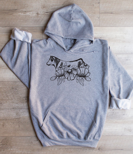 Youth- spring floral- heifer-hoodie- multiple colours