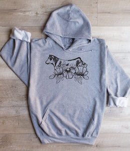 Spring floral- heifer-hoodie- multiple colours