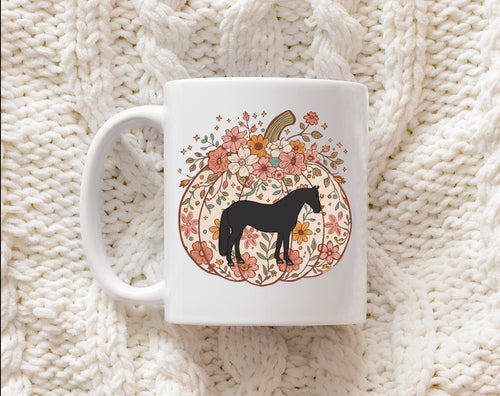 Pumpkin horse ceramic mug