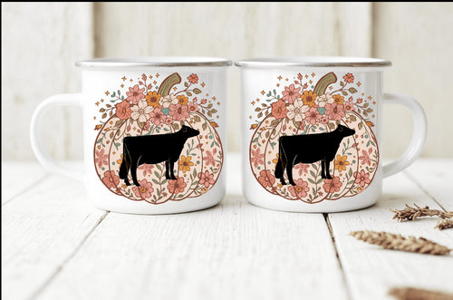 Pumpkin dairy camping mug
