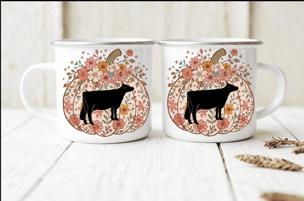 Pumpkin dairy camping mug