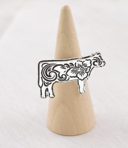 Floral tooled heifer  ring