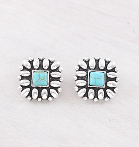 Concho earrings-turquoise