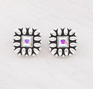 Concho earrings-iridescent