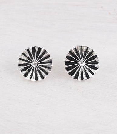 Concho earrings - silver
