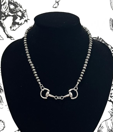 Horse bit Navajo pearls - silver